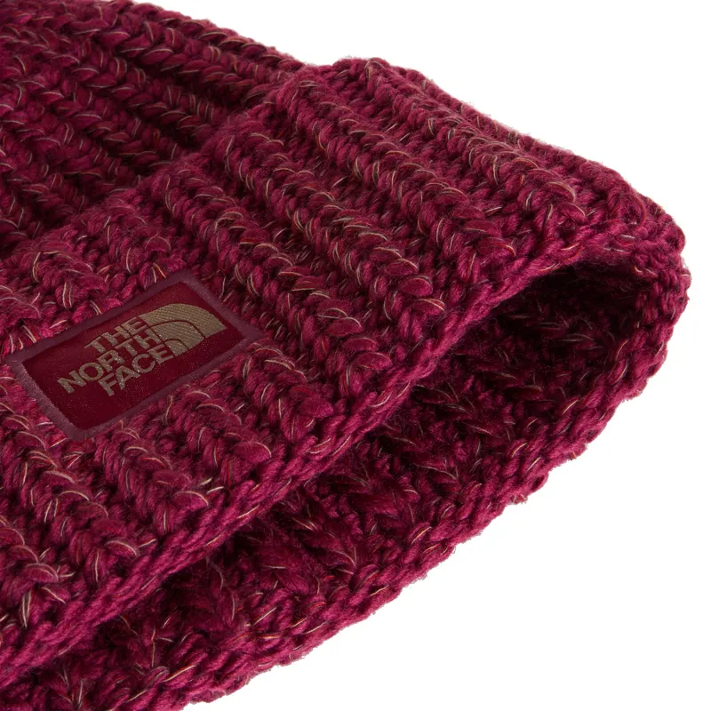 The North Face Cozy Chunky Cabin Beanie - Burgundy Crush-Utility Brown-Cardinal Red-Deep Burgundy-1