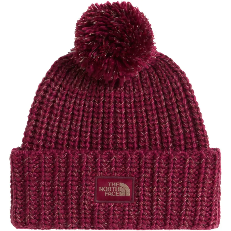 The North Face Cozy Chunky Cabin Beanie - Burgundy Crush-Utility Brown-Cardinal Red-Deep Burgundy