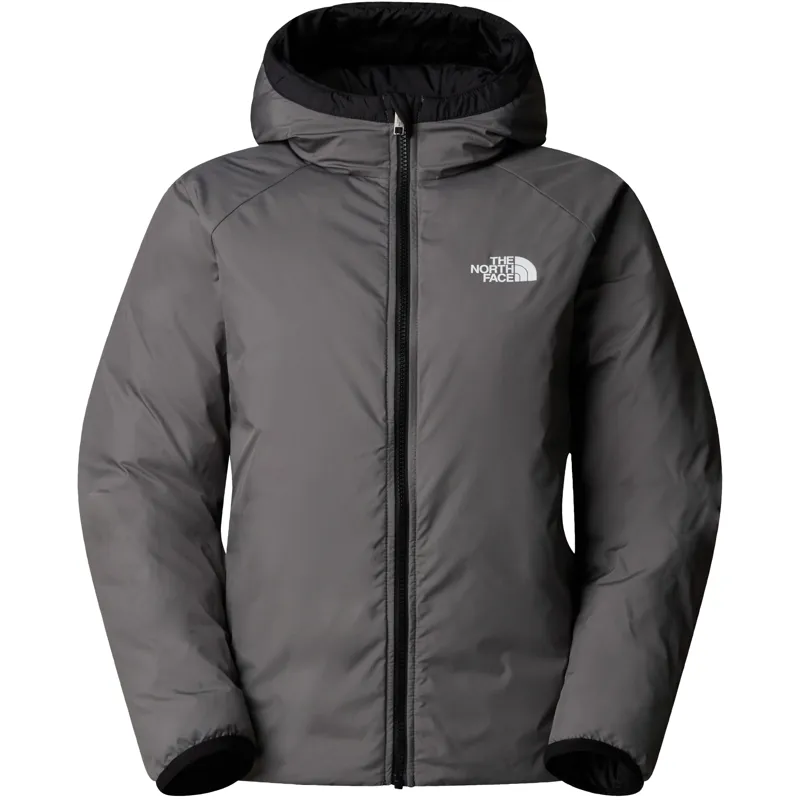 The North Face Boys Reversible Perrito Hooded Jacket - TNF Black-Smoked Pearl-2