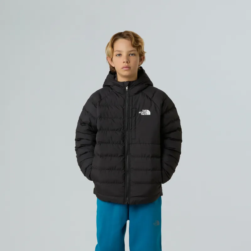 The North Face Boys Reversible Perrito Hooded Jacket - TNF Black-Smoked Pearl-3