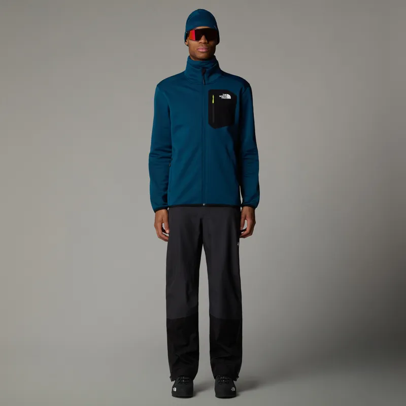 The North Face Mens Crest FZ Fleece - Midnight Petrol-TNF Black-3