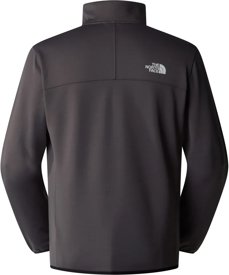 The North Face Mens Crest 1/4 Zip Fleece - Anthracite Grey-TNF Black-1