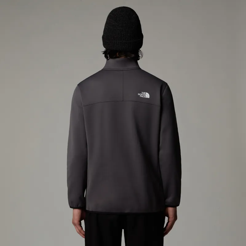 The North Face Mens Crest 1/4 Zip Fleece - Anthracite Grey-TNF Black-4