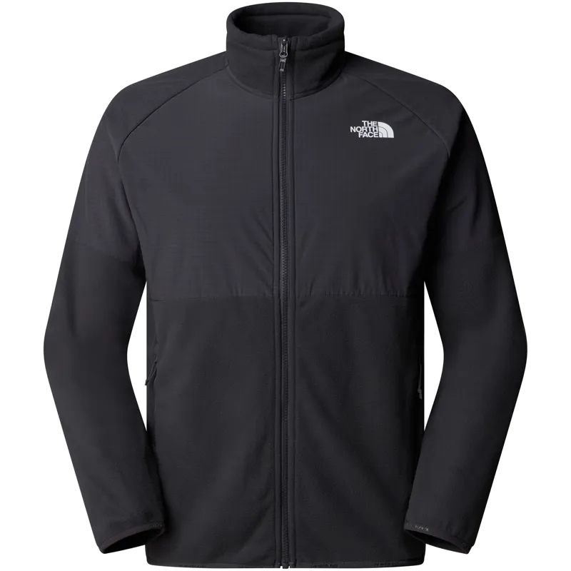 The North Face Mens Glacier Heavyweight Full Zip - Asphalt Grey-Asphalt Grey-TNF Black