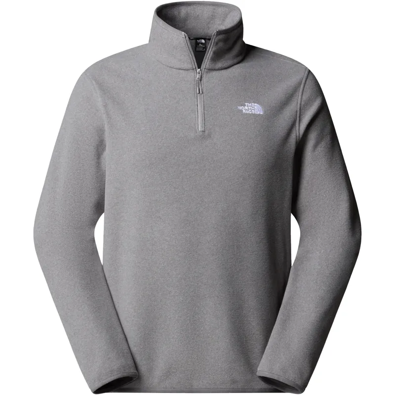The North Face Mens Glacier Fleece 1/4 Zip Jacket - TNF Mid Grey Heather