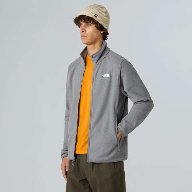 The North Face Mens Glacier Fleece Jacket - TNF Mid Grey Heather-5