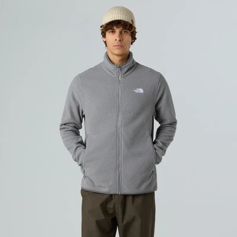 The North Face Mens Glacier Fleece Jacket - TNF Mid Grey Heather-2