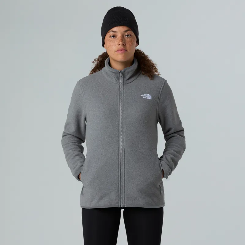 The North Face Womens Glacier Fleece Jacket - TNF Mid Grey Heather-2