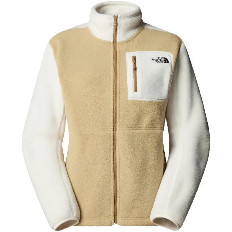 The North Face Womens Yumiori Full Zip Fleece - Khaki Stone-White Dune-Utility Brown