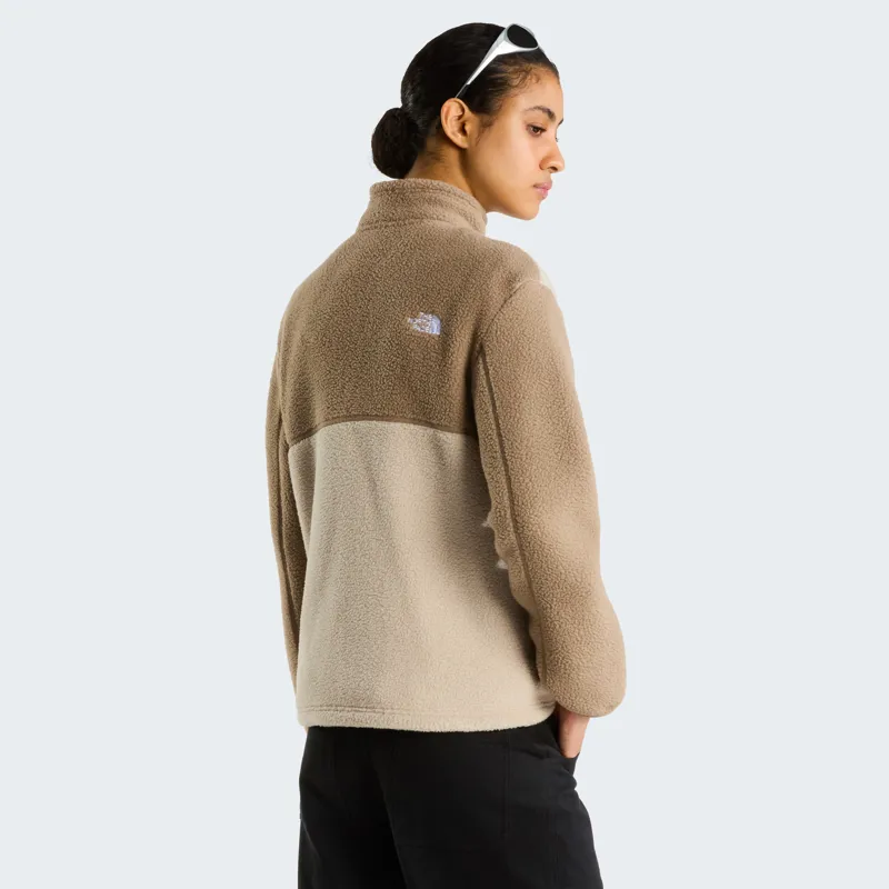 The North Face Womens Yumiori Full Zip Fleece - Timeless Taupe-Garnet-4