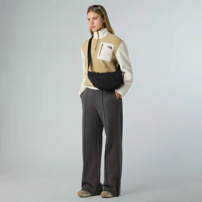 The North Face Womens Yumiori 1/4 Zip Fleece - Khaki Stone-White Dune-Utility Brown-4