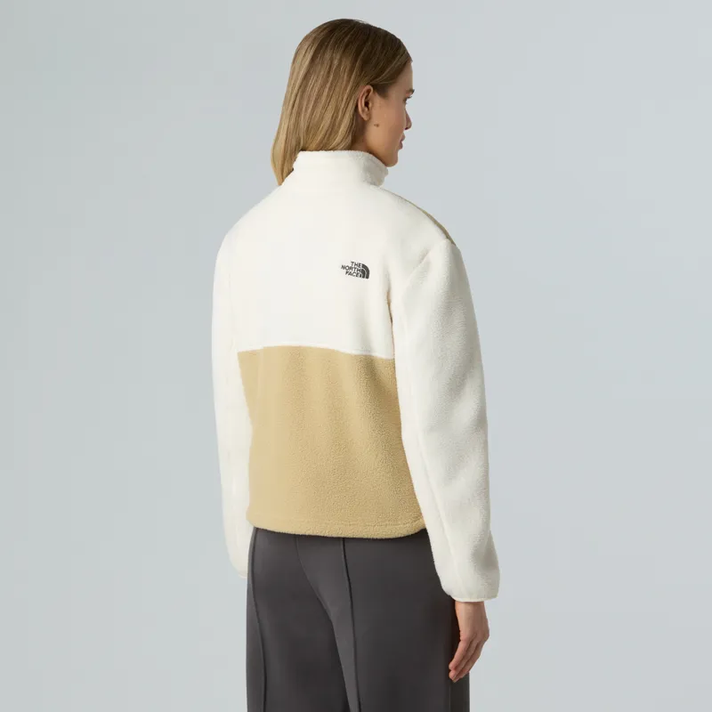 The North Face Womens Yumiori 1/4 Zip Fleece - Khaki Stone-White Dune-Utility Brown-3