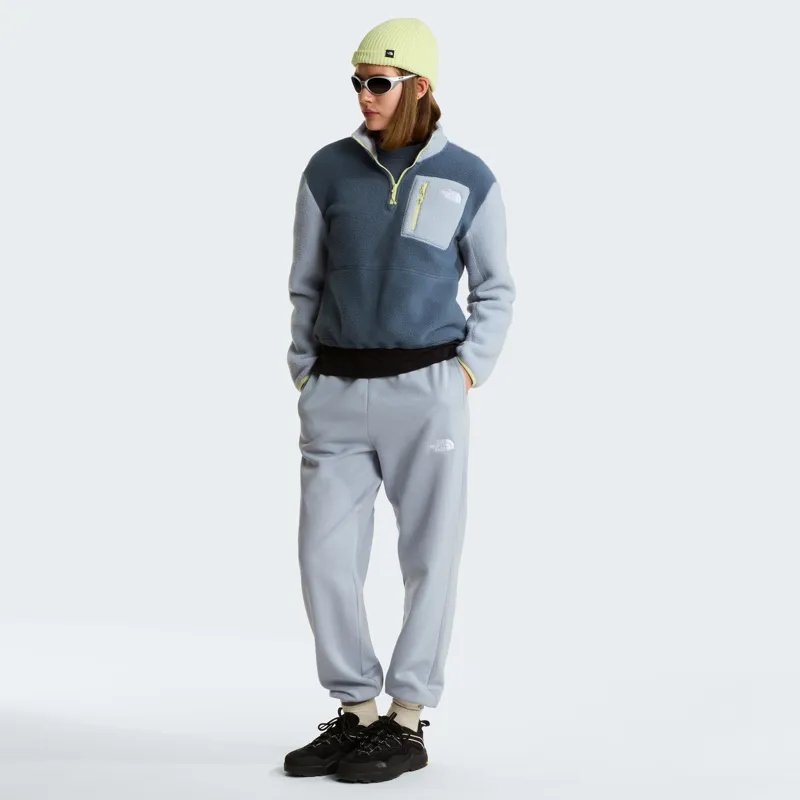 The North Face Womens Yumiori 1/4 Zip Fleece - Granite Grey-Frost Grey-Lemon Mist-4
