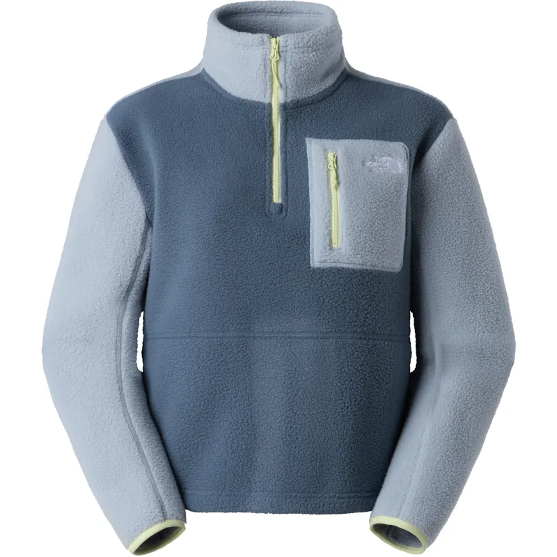 The North Face Womens Yumiori 1/4 Zip Fleece - Granite Grey-Frost Grey-Lemon Mist