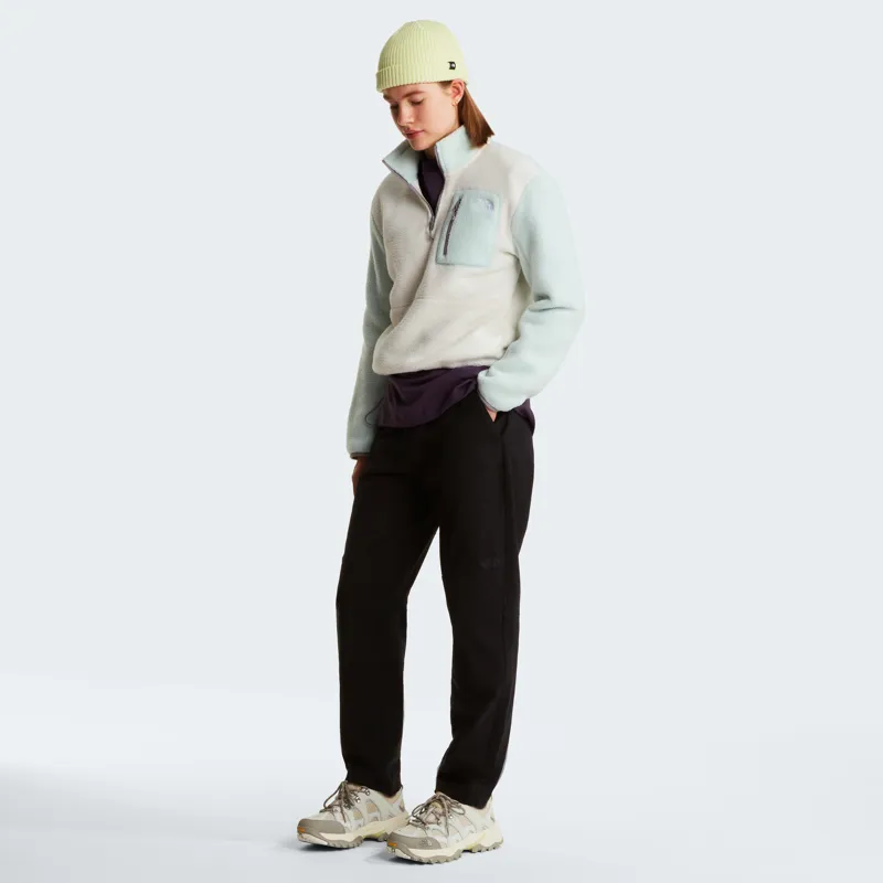 The North Face Womens Yumiori 1/4 Zip Fleece - White Dune-Opal Frost-Transcendent Grey-4