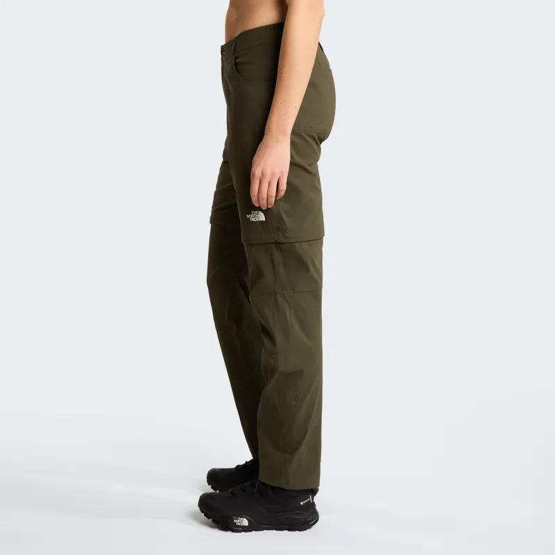 The North Face Womens Exploration Reg Straight Convertible Trousers - New Taupe Green-3