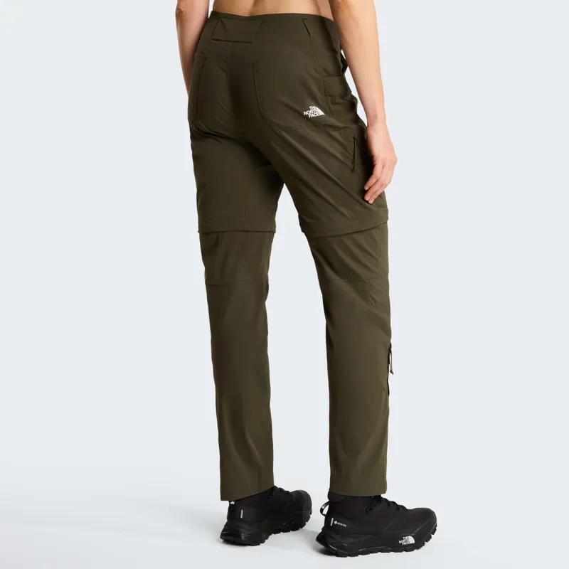 The North Face Womens Exploration Reg Straight Convertible Trousers - New Taupe Green-4