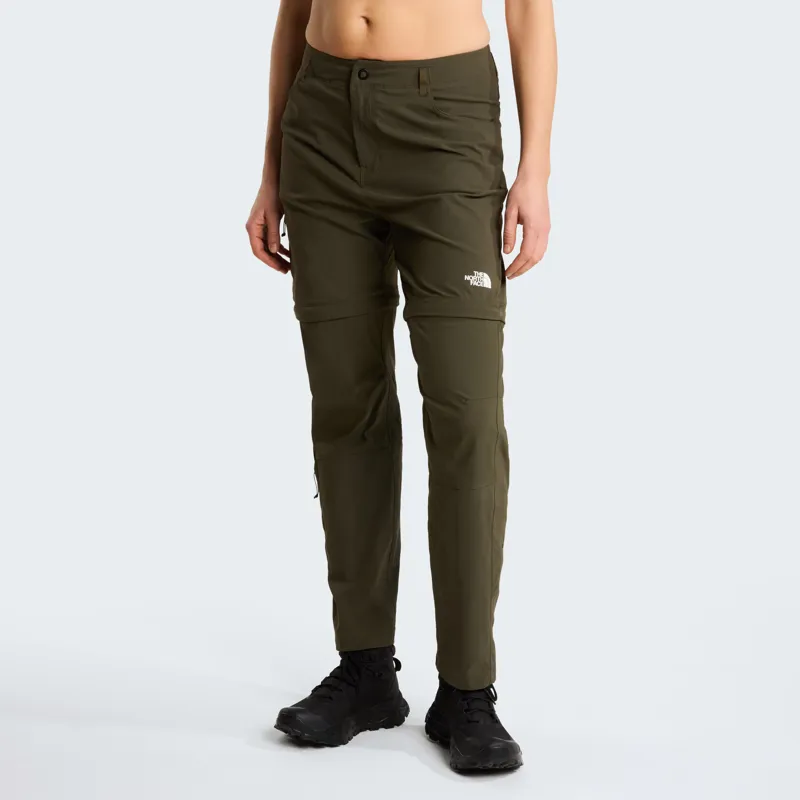 The North Face Womens Exploration Reg Straight Convertible Trousers - New Taupe Green-2