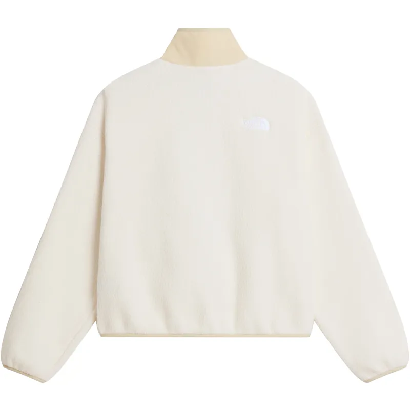 The North Face Womens Cragmont Snap Front Fleece Jacket - White Dune-Desert Stone-1