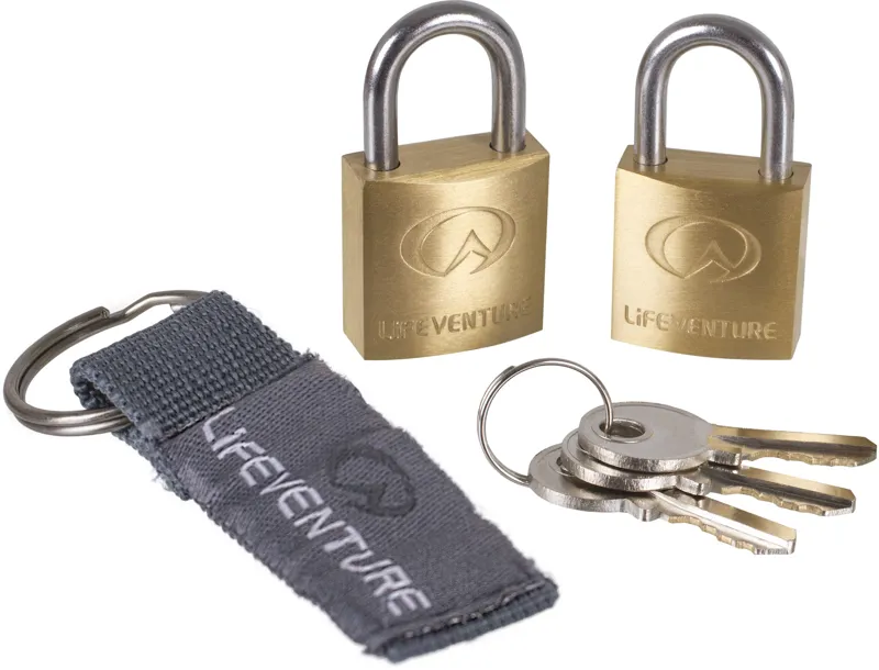 Lifeventure Small Brass Padlocks - Twin Pack-2