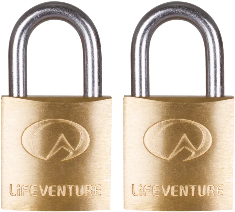 Lifeventure Small Brass Padlocks - Twin Pack