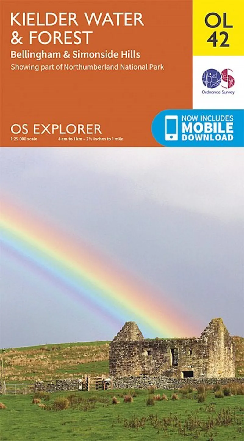 OS Explorer Map OL42 - Kielder Water and Forest