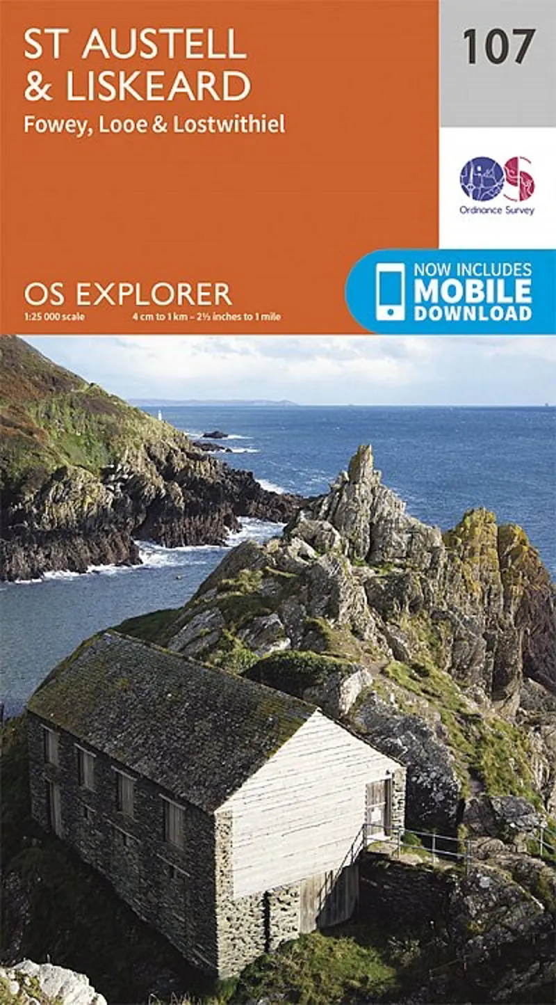 OS Explorer Map 107 - St.Austell, Liskeard Fowey, Looe and Lostwithiel
