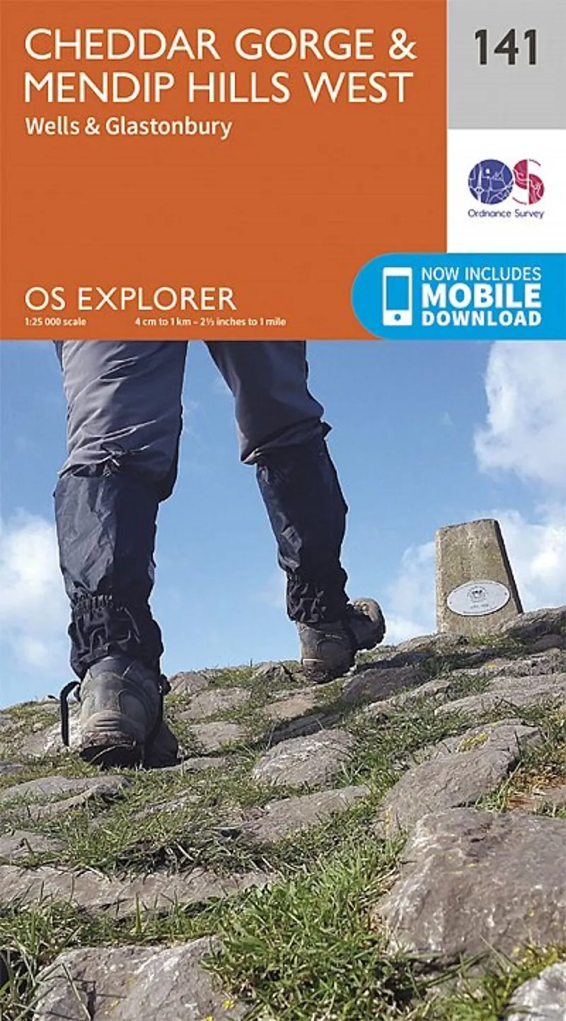 OS Explorer Map 141 - Cheddar Gorge and Mendip Hills West