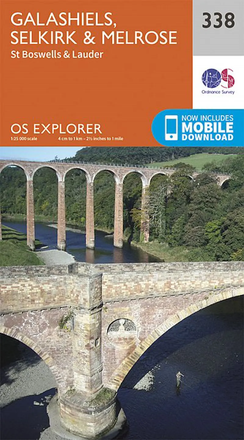 OS Explorer Map 338 - Galashiels Selkirk and Melrose