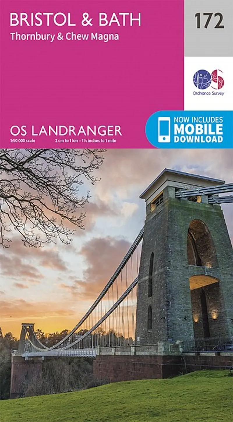 OS Landranger Map 172 - Bristol and Bath, Thornbury and Chew Magna