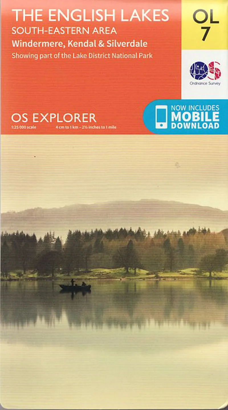 OS Explorer Map OL7 - The English Lakes - South Eastern Area