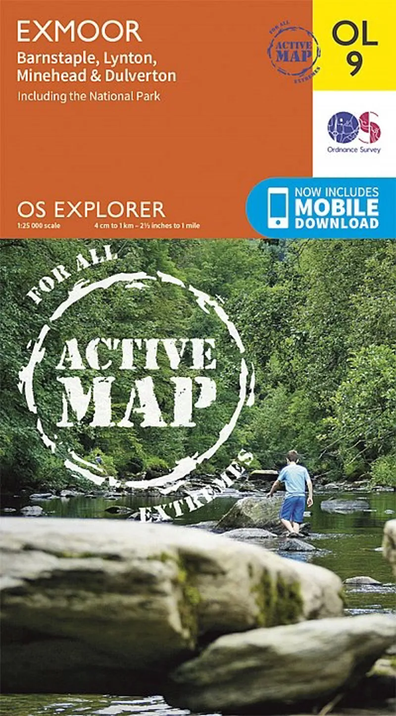 OS Explorer - Active Map OL9 - Exmoor