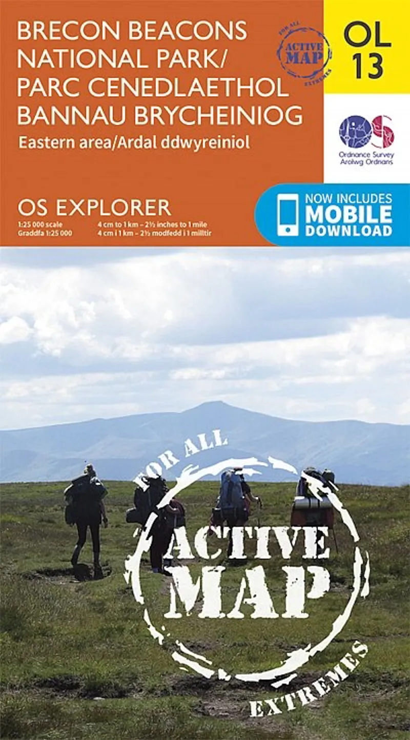 OS Explorer - Active Map OL13 - Brecon Beacons National Park East