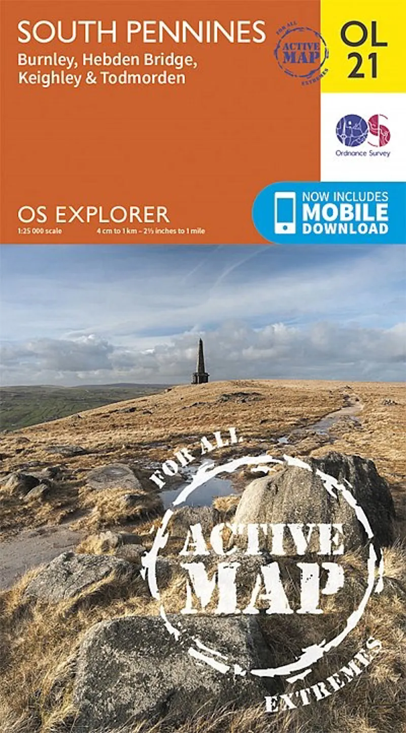 OS Explorer - Active Map OL21 - South Pennines
