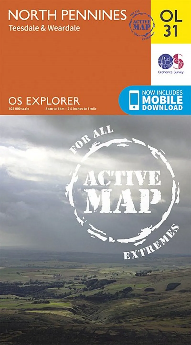 OS Explorer - Active Map OL31 - North Pennines