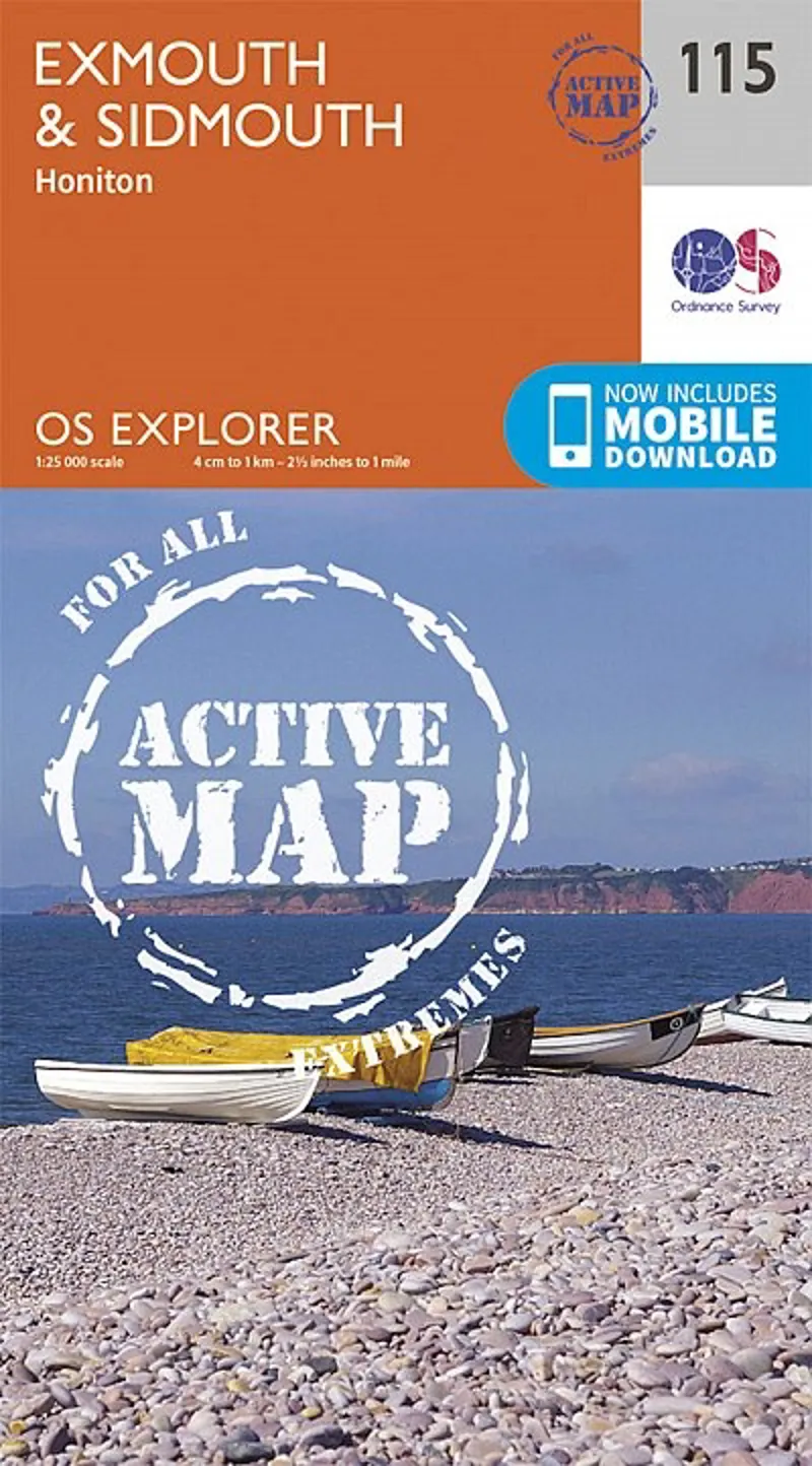 OS Explorer - Active Map 115 - Exmouth and Sidmouth