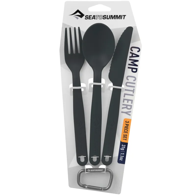 Sea To Summit Camp Cutlery Set - 3 Piece - Charcoal-8