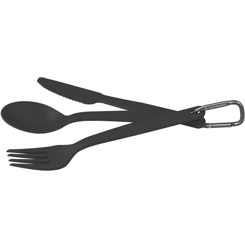 Sea To Summit Camp Cutlery Set - 3 Piece - Charcoal-1
