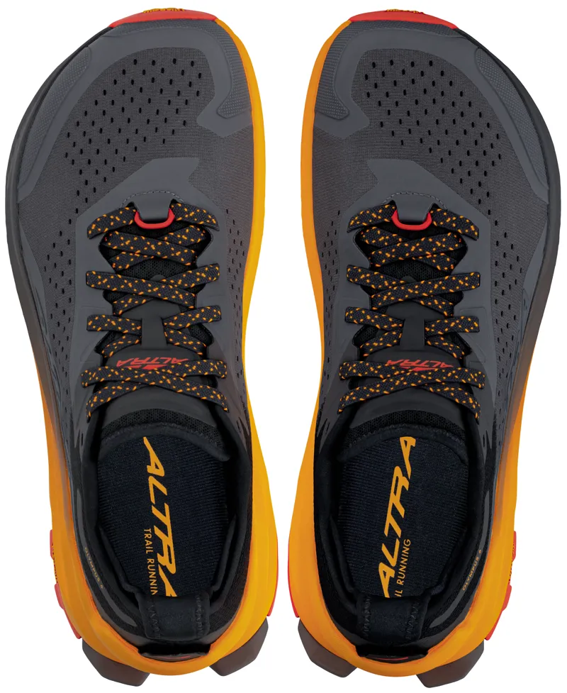 Altra Mens Olympus 6 Trail Shoes - Black-Orange-9