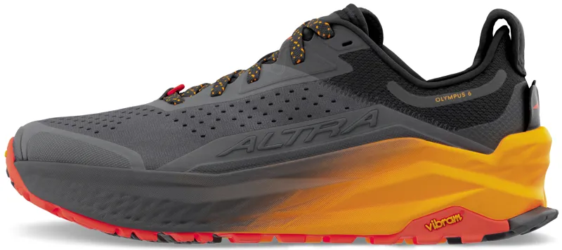 Altra Mens Olympus 6 Trail Shoes - Black-Orange-1