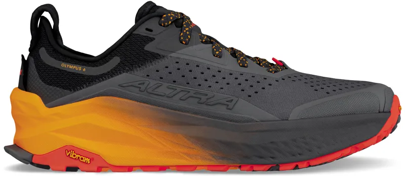 Altra Mens Olympus 6 Trail Shoes - Black-Orange