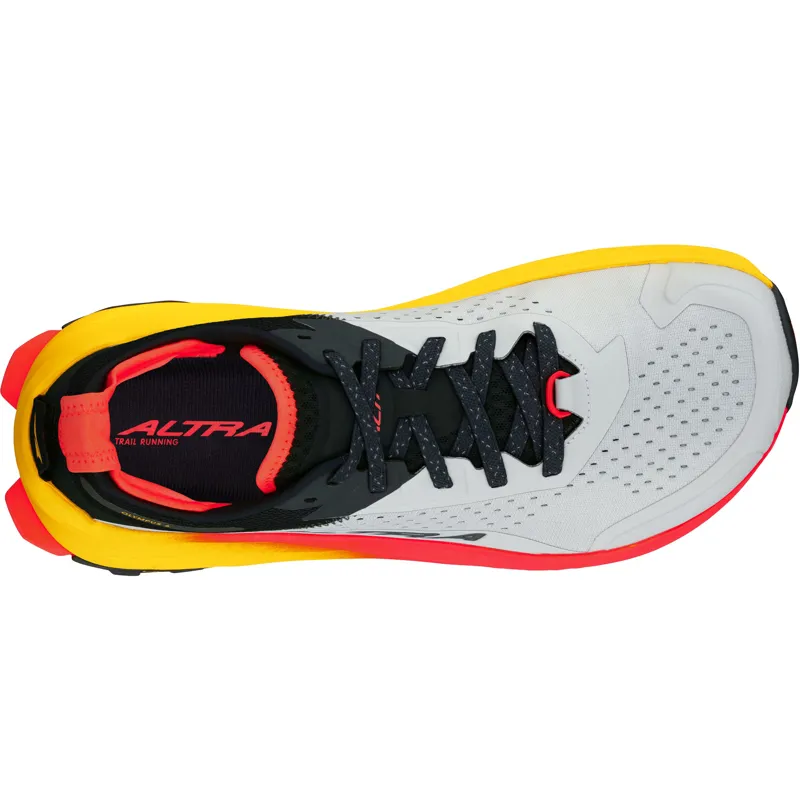 Altra Mens Olympus 6 Trail Shoes - Grey-Red-4