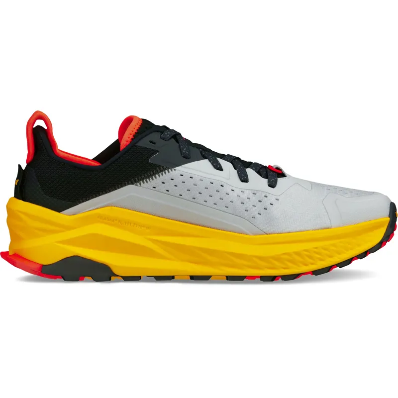 Altra Mens Olympus 6 Trail Shoes - Grey-Red-2