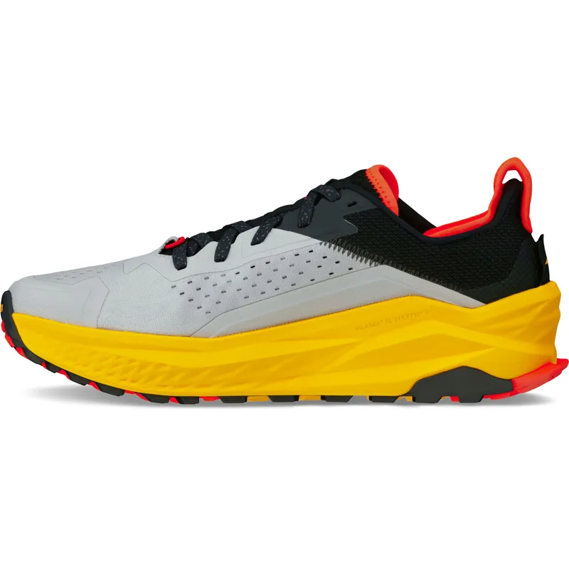 Altra Mens Olympus 6 Trail Shoes - Grey-Red-3