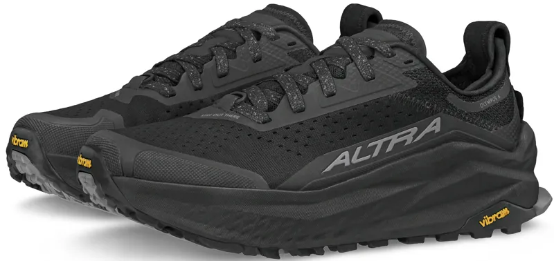 Altra Womens Olympus 6 Trail Shoes - Black-Black-6