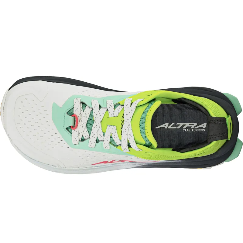 Altra Womens Olympus 6 Trail Shoes - Gray-Lime-5