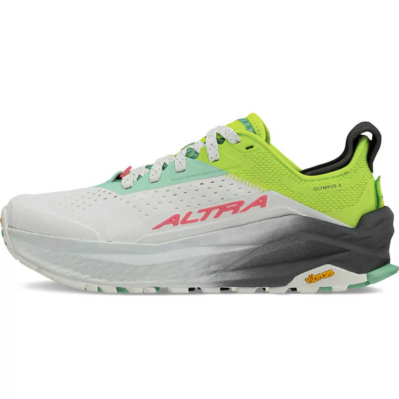 Altra Womens Olympus 6 Trail Shoes - Gray-Lime-1
