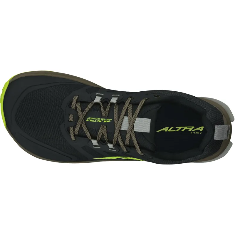 Altra Mens Lone Peak 9 Waterproof Low Trail Shoes - Lime-Black-5