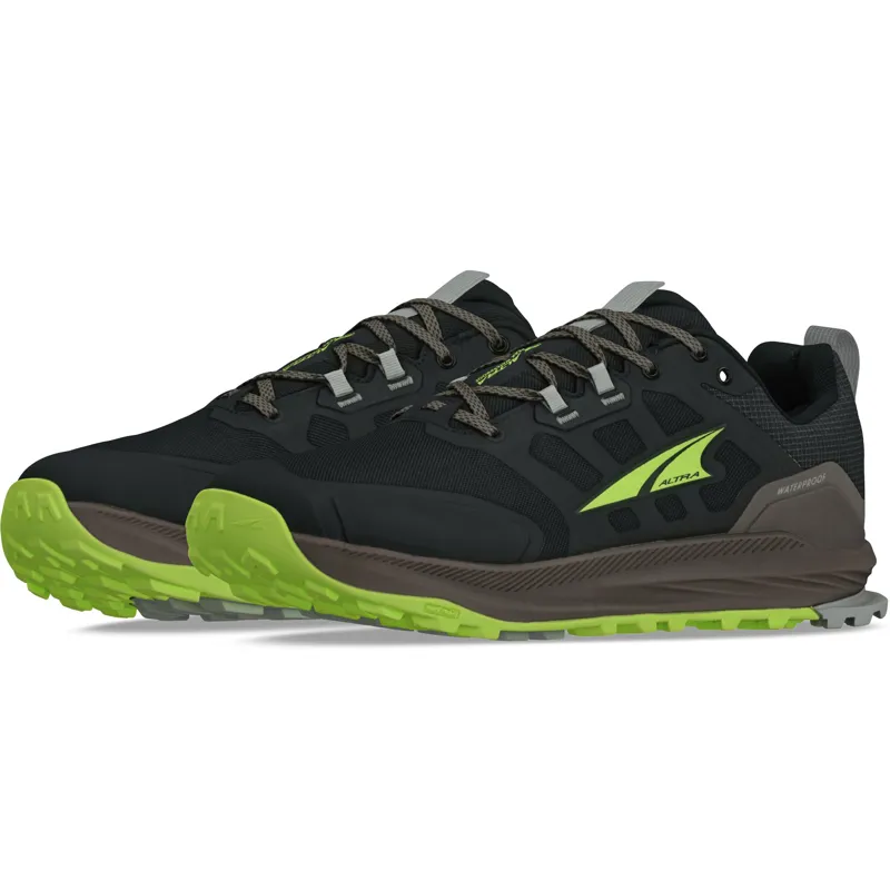Altra Mens Lone Peak 9 Waterproof Low Trail Shoes - Lime-Black-8
