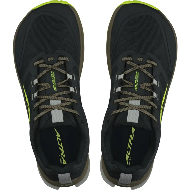 Altra Mens Lone Peak 9 Waterproof Low Trail Shoes - Lime-Black-9